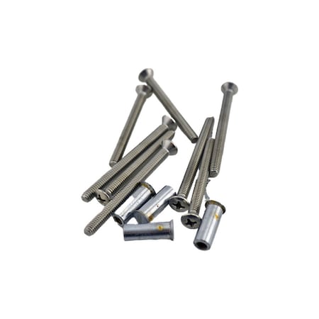 Ives Commercial Steel Sex Bolts for Letter Box Plates Satin Chrome Finish 09355626